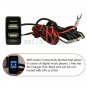 Push Switch Blue LED Light Bar + 5V 2.1A Dual USB For Toyota FJ Cruiser Fortuner