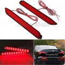 2 x Red Lens LED Rear Bumper Reflector Brake Lights For Lexus IS-F GX470 RX300