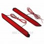 2 x Red Lens LED Rear Bumper Reflector Brake Lights For Lexus IS-F GX470 RX300