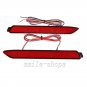 2 x Red Lens LED Rear Bumper Reflector Brake Lights For Lexus IS-F GX470 RX300