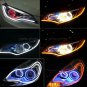 2x 60CM Car Switchback White/Amber LED Strip DRL Turn Signal For Audi-Style Tube