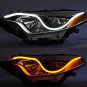 2x 60CM Car Switchback White/Amber LED Strip DRL Turn Signal For Audi-Style Tube