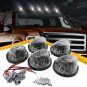 5x Roof Cab Light Clearance Marker Smoke Cover + Base For 73-87 Chevy C/K Series
