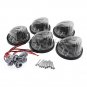 5x Roof Cab Light Clearance Marker Smoke Cover + Base For 73-87 Chevy C/K Series