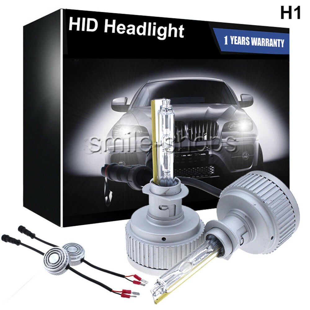 H1 HID Headlight Conversion Kit 55W High Low Beam 6000K White Bulbs Waterproof