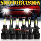 6K HID White 1900W 285000LM LED Headlight Kit H4 H7 H8/9/11 H13 9005 9006 9007