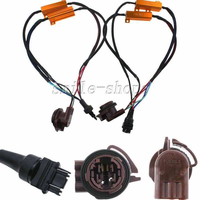 2X 3157 4157 LED Load Resistor Decoder Fix Hyper Flash for LED Turn Signal Light