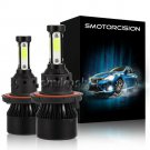 LED Light Bulbs Kit High and Low Beam COB H13 9008 Headlight 6000K HID White