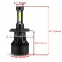 H4 9003 LED Headlight Kit Hi/Lo Beam Bulbs 1900W 285000LM Super Bright HID White