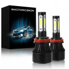 LED Headlight Kit H11 6000K Low Beam 1900W COB Bulbs For HONDA CIVIC 2016-2019
