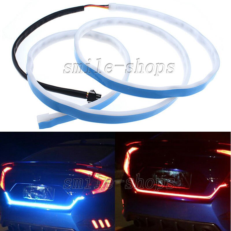 47" Dual Color Flow Type Car Flowing LED Flexible Strip For Trunk Tailgate Light