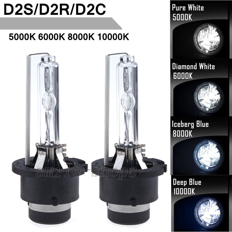 One Pair D2S D2R D2C HID Xenon Bulbs Replace Factory HID Headlights 5K 6K 8K 10K