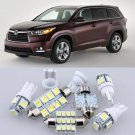 15×Xenon white LED Interior Light Kit for Toyota Highlander(2014-2015)