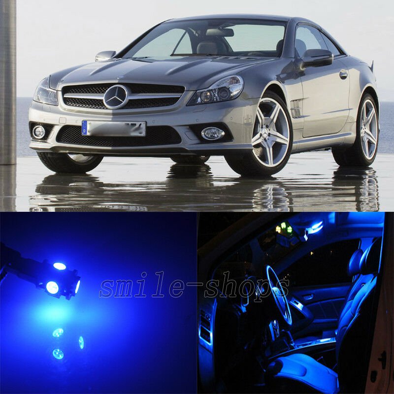 Blue 13X Interior LED Light Kit for Mercedes Benz SL500 SL600 SL55 2003-2006