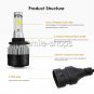 4pcs Combo H13+9006 LED Headlight Fog Light For Dodge Ram 1500 2500 3500 06-09