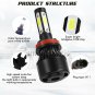 LED Headlight Kit H11 6000K 1900W 285000LM Low Beam For Toyota Venza 2009-2016