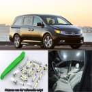 Xenon White 14pcs Interior LED Light Kit for 2011-2016 Honda Odysey + Free Tool