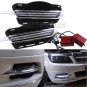 2pcs White LED Daytime Running Lights W/ Cover For Mercedes Benz W204 C300 08-10