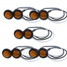 10pcs 3/4" 3 LED Bullet Clearance Side Marker Round LED Lights Truck Trailer