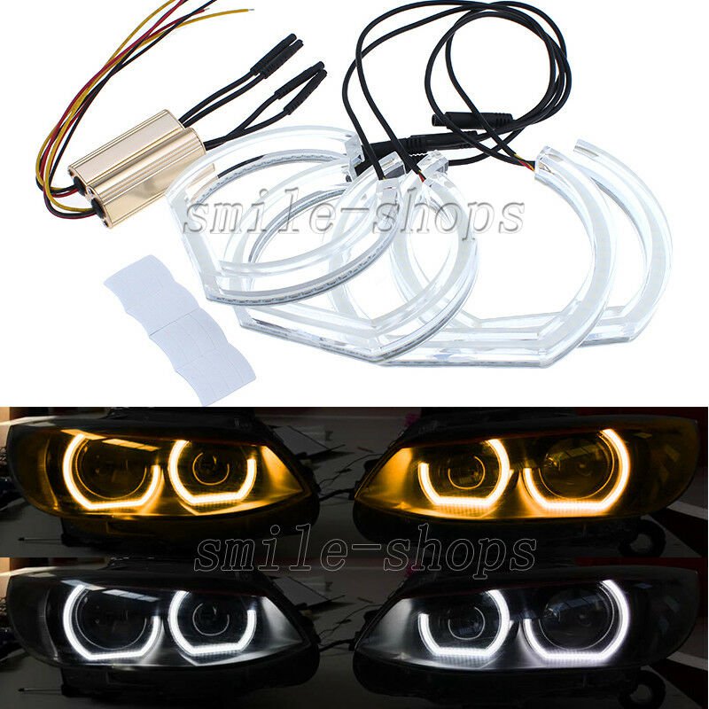 Switchback Angel Eye Halo Ring Acrylic Covers For BMW 3 Series E92 F30 Headlight