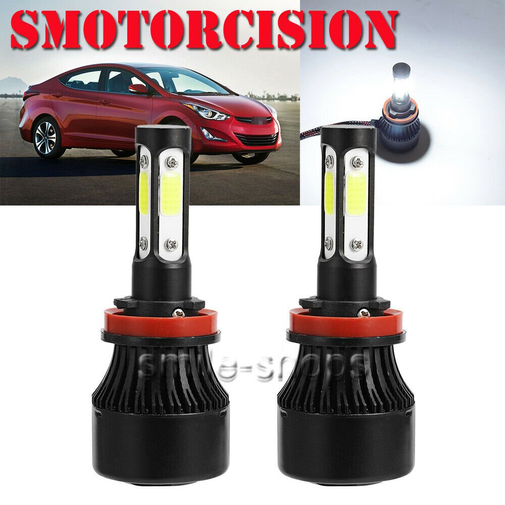 LED Headlight Kit H11 6K HID White 1900W Low Beam For Hyundai ELANTRA 2013-2016