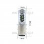 2pcs 12V BA20D H6 80W LED White Bulbs For Motorcycle Bike Moped ATV Headlight