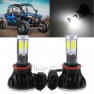 Pair H11 80W LED Headlight Bulb Kit For Polaris Ranger RZR Razor 800 900 XP 2010
