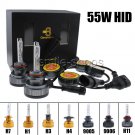 1 Pair AC 55W HID Headlight Conversion KIT BULBS H1 H3 H4 H7 H11 9005 9006 9012
