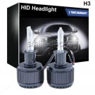 2x DC 35W HID Headlight Kit H3 6000K White Bulbs For MITSUBISHI Lancer 2004-2007