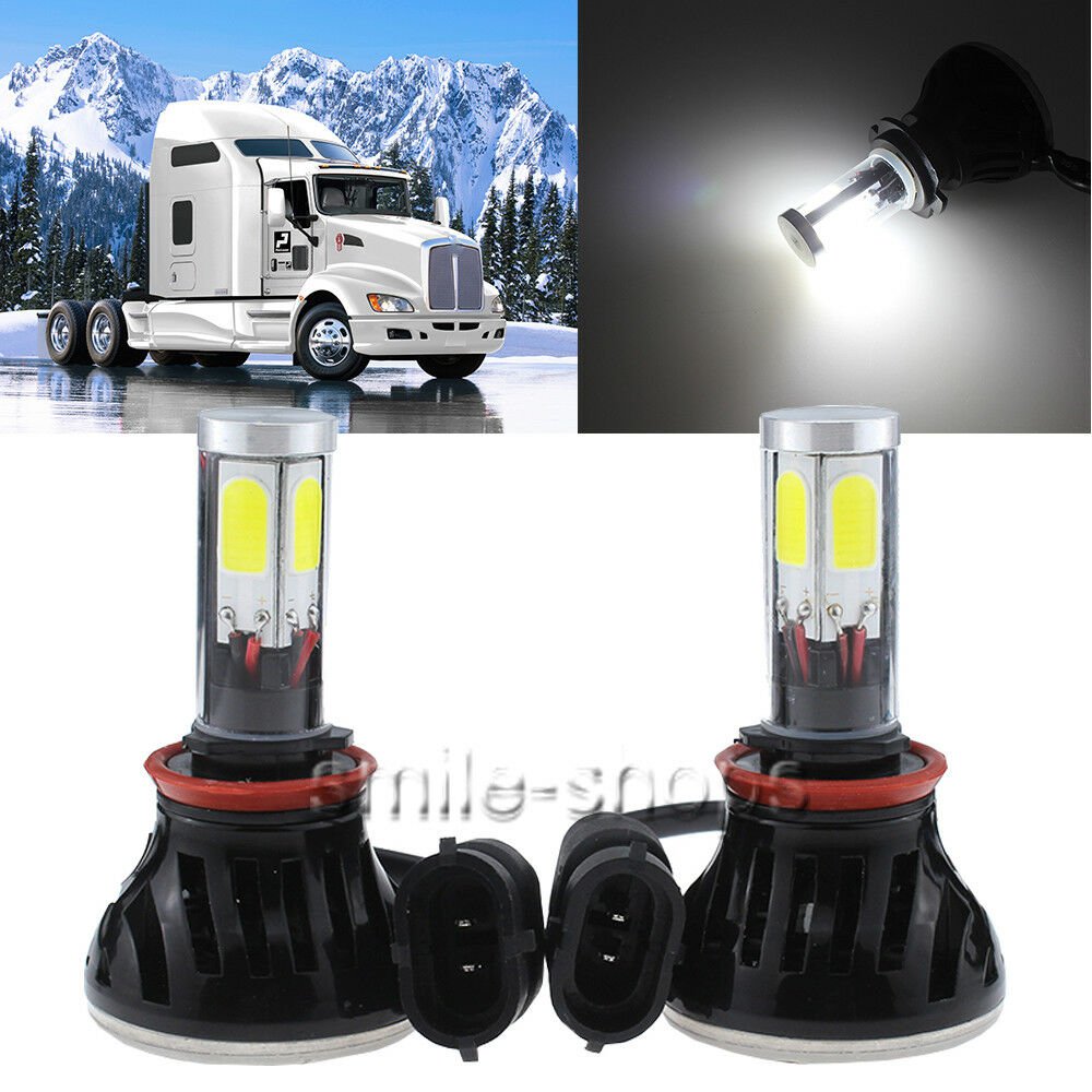 H11 80W LED Headlight Conversion Kit Bulbs For Kenworth T660 T600 Bright White
