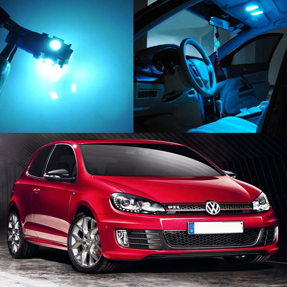 15&Atilde;�ICE Blue Interior LED Light Kit for VOLKSWAGEN MK5 MK6 GOLF GTI 2010-2016