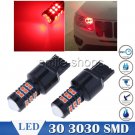 Red T20 W21W 7440 W3X16D 3030 30 SMD LED Tail Stop Car Backup Reverse Light Bulb