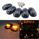 5pcs Smoke Lens Amber 12-LED Cab Roof Top Marker Lights for 2003-2016 Dodge Ram