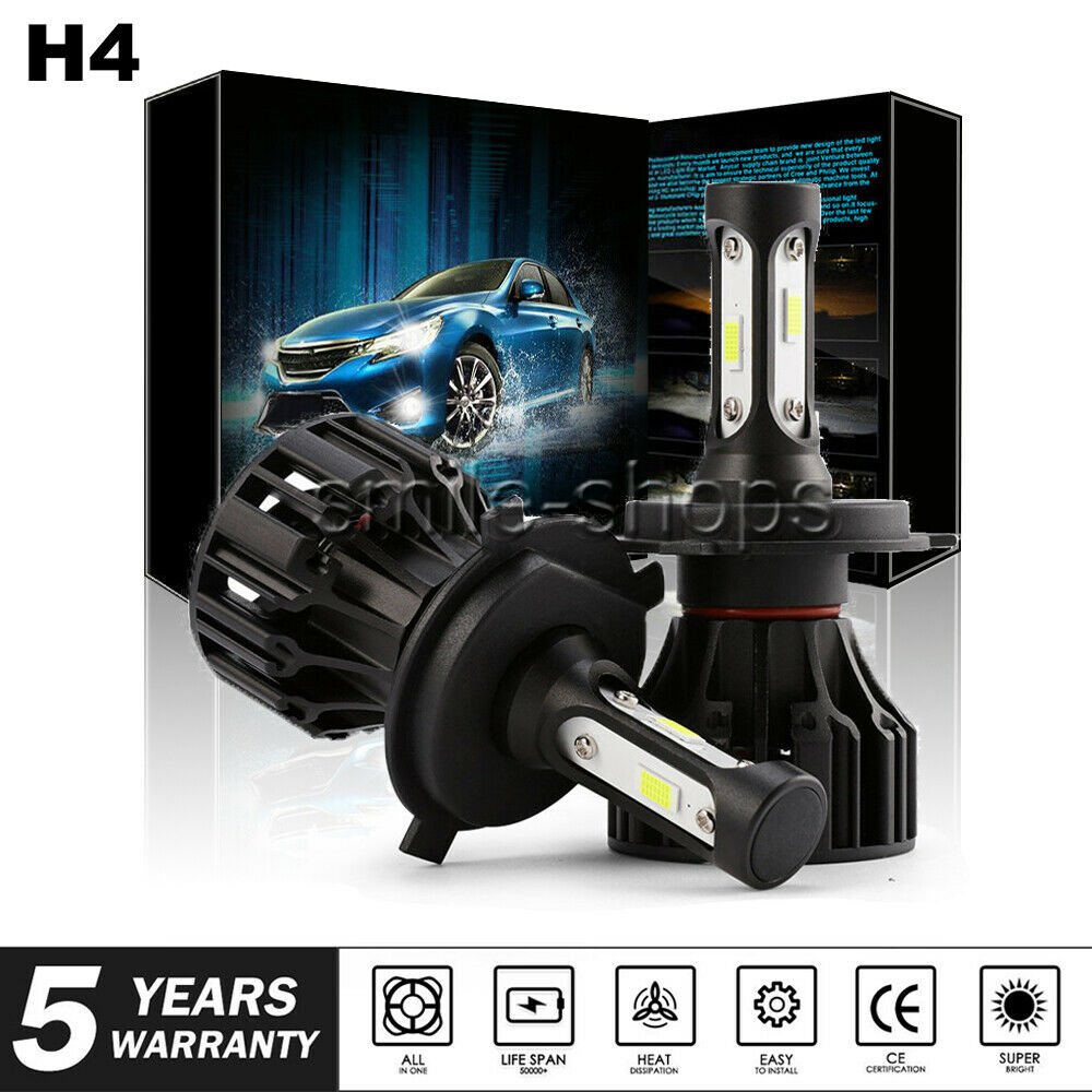 COB H4 LED Headlight Kit Light Bulbs Hi/Lo Beam 6000K 9003 HB2 1620W 243000LM T5