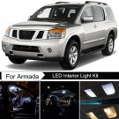 18pcs Bright White Interior LED Light Package Kit Deal For Nissan Armada 05-14