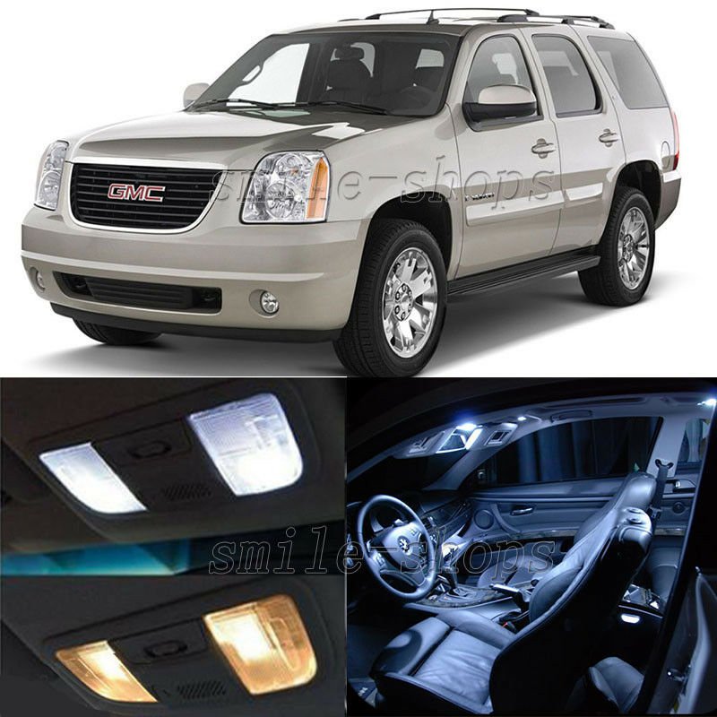 16pcs White Reverse + Tag + Interior LED Lights Fit For 2007-2014 GMC Yukon XL