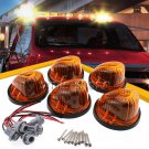 5x Cab Roof Light Marker Amber Cover+Base For 73-87 Chevy C10/20/30/50/60/70 GMC