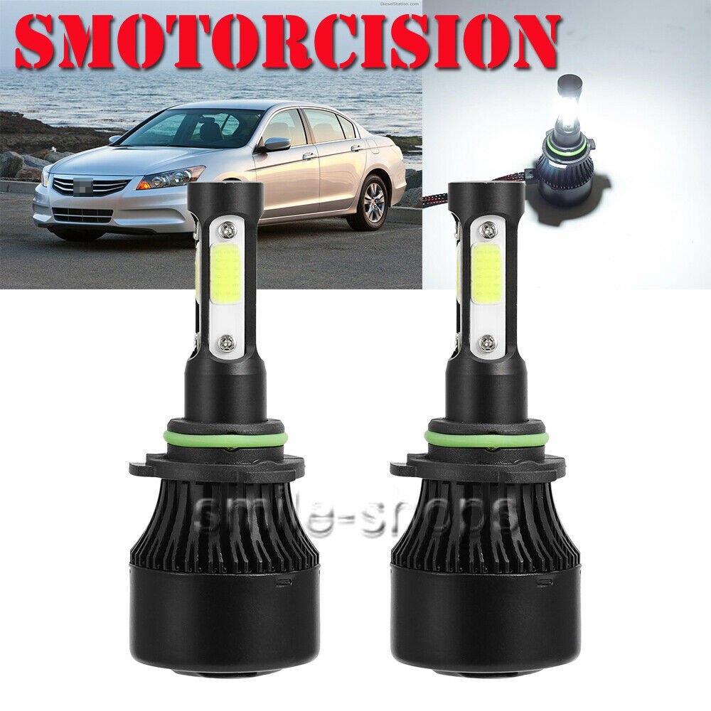 LED Headlight Kit 9006 Low Beam 60K White 1900W For Honda Accord 2008-2012 Sedan
