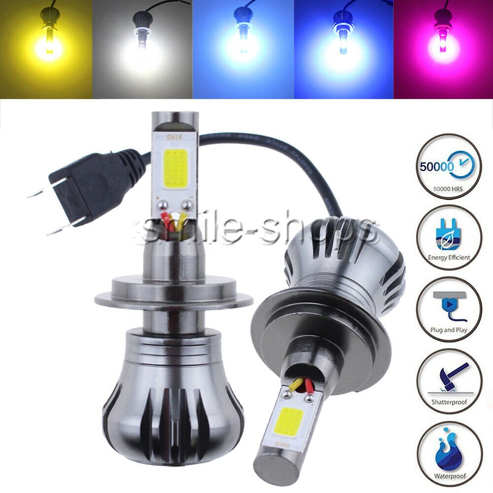 H7 24W LED Fog Light Bulbs Car Driving Lamp DRL White/Ice Blue/Amber/Blue/pink