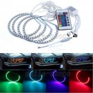 4 x RGB Color LED Angel Eye Halo Rings for BMW E46 E39 3 5 7 Series Headlights