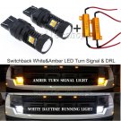 7443 Switchback Front DRL Parking Signal LED + Resistors for 2015-2017 Ford F150