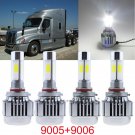 LED Headlight High Low Beam Bulb Kit For 2002-2016 Freightliner M2 100 106 112