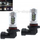 2pcs 6000K White 9005 HB3 80W Cree LED Fog Light Driving Daytime Running Lights