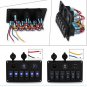 6 Gang ON-OFF Toggle Switch Panel 2 USB 12V For Car SUV Marine RV Truck Camper