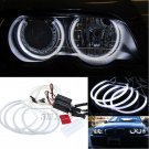 White Angel Eye Light Halo Ring White CCFL For BMW E46 3 Series Non-Projector