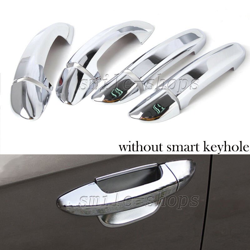 Set Chrome Door Handle Catch Cover Cap Trim Molding For 2006-2010 VW Passat