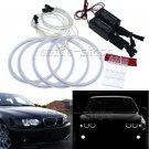 4pcs CCFL White Angel Eye Halo Ring LED Kit For BMW 3 5 7 Series E30 E32 E34