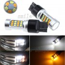 2pcs High Power Dual Color 7443 7444NA 2835 42-SMD LED Turn Signal Light Bulbs