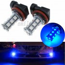 2pcs H11 Ultra Blue 18-SMD 5050 LED Fog Light Driving Daytime Running Light Bulb