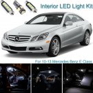 19pcs Xenon White Interior LED Light Package Kit Deal For Mercedes E Class 10-13
